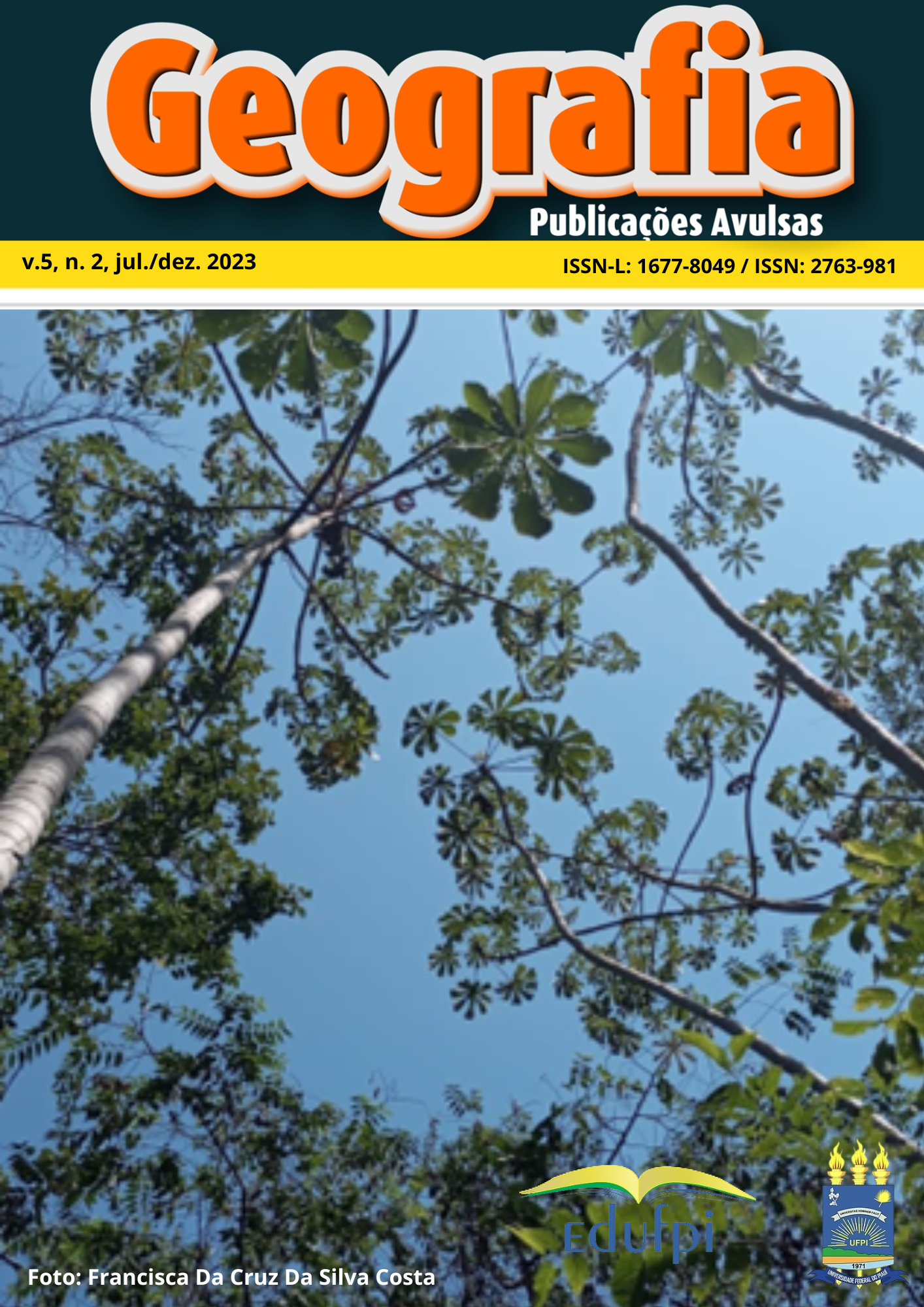 					Visualizar v. 5 n. 2 (2023): Geografia: publicações avulsas
				